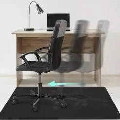 Gulvbeskyttelsesmåtte til Stol / Stolemåtte - 100x140cm Black