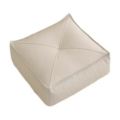 Gulvpude Terrassehynde Firkantet Dekorativ, Tatami Puder Gulv Siddehynde til Altan Kontorstol Yoga Børn Leg-Perfekt light gray