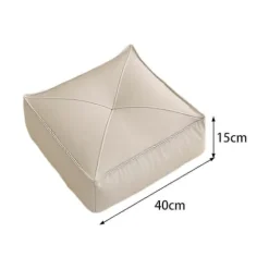 Gulvpude Terrassehynde Firkantet Dekorativ, Tatami Puder Gulv Siddehynde til Altan Kontorstol Yoga Børn Leg-Perfekt light gray