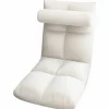Gulvstol med ryglæn Fælles sofa Stol Sleeper Bed Sofa Liggestol Gulv Gaming Stol Meditationsstol til voksne Hvid