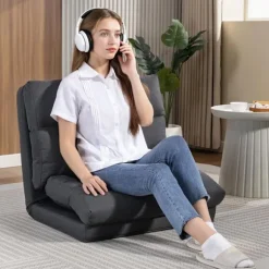 Gulvstol med sengefunktion / loungestol / liggepuf med justerba