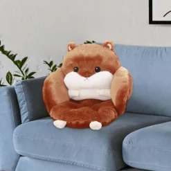 Hamster Siddepude Stol Pude Moderne Stol Puder Komfortabelt Sædeunderlag Dyr Pude, Dyb Brun