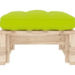 Havemøbelpuf - Eksklusivt Hus - Imprægneret fyrretræ - Lys grøn pude - 60x60x25 cm Ljusgrön (kudde)