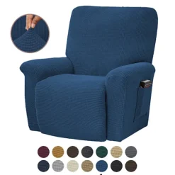Helt dækkende elastisk recliner sofa betræk i ensfarvet polar fleece sofa pudebetræk til alle årstider Recliner betræk