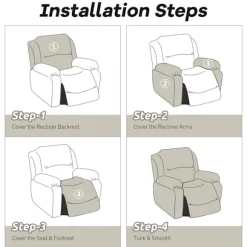 Helt dækkende elastisk recliner sofa betræk i ensfarvet polar fleece sofa pudebetræk til alle årstider Recliner betræk
