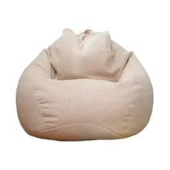 Helt Ny Ekstra Stor Bønnepose Stol Sofa Betræk Indendørs Doven Lounge Til Voksne Børn Hotsale! Khaki 90 * 110cm