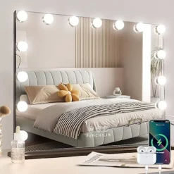 Helt nye makeup spejl pærer - USB 10 pærer 3 lystilstande (kun pærer)