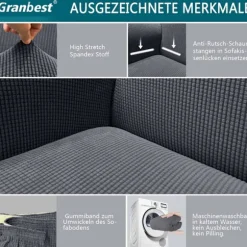 Høj stræk sofaovertræk moderne sofaovertræk jacquard elastisk