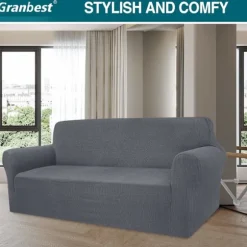 Høj stræk sofaovertræk moderne sofaovertræk jacquard elastisk