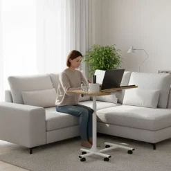 Højdejusterbart laptopbord med hjul