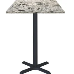 Højt bord 60 x 60 cm - Dina terrazzo cepp model Grå