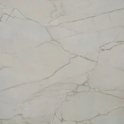 Højt bord 60 x 60 cm - Milan model yule marmor med messingkanter beige