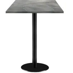 Højt bord 60 x 60 cm - Rom model marmoreret blå måne Grå