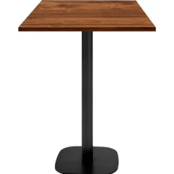 Højt bord 60 x 60 cm - Rund hunton eg model brun