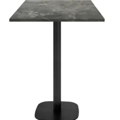 Højt bord 60 x 60 cm - Rund metalstensmodel Grå