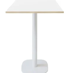 Højt bord 60 x 60 cm - Rund model, hvid bund, hvide trækanter Vit