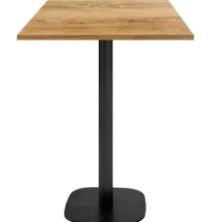 Højt bord 60 x 60 cm - Rund slovensk eg model brun