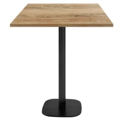 Højt bord 70 x 70 cm - Rund slovensk eg model brun