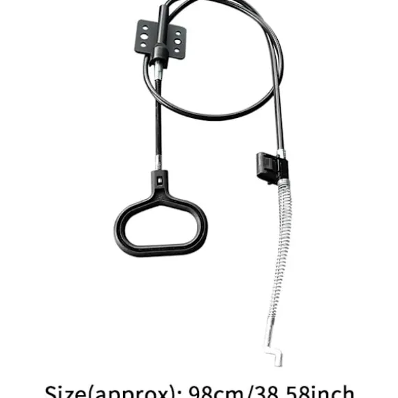 Håndtag Recliner Trækkabel Fjeder, Recliner Reservedele Sofa Pålidelige Slip Trækkabler D-Ring Håndtag (Sort/2 stk)