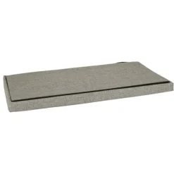 Hopfällbar puff med förvaringsfack grå stor 76x38x38cm