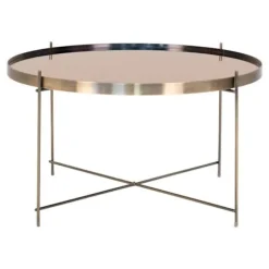House Nordic Sofabord Scarlett 70x40 cm Rund Messing 444100