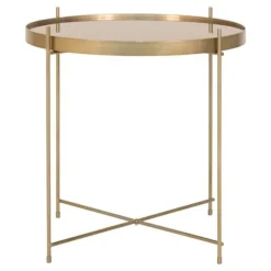 House Nordic Sofabord Scarlett 48x48 cm Rund Messing 444098