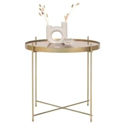 House Nordic Sofabord Scarlett 48x48 cm Rund Messing 444098