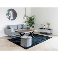 House Nordic TV stativ med 2 Avery hylder Sort 442759 Svart
