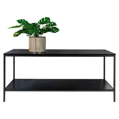 House Nordic TV stativ med 2 Avery hylder Sort 442759 Svart