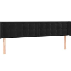 Hovedgærde - Eksklusivt Hus - Sort velour - Indbygget farvet LED - Højde justerbar 78/88 cm Svart