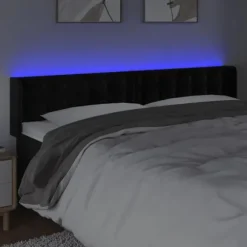 Hovedgærde - Eksklusivt Hus - Sort velour - Indbygget farvet LED - Højde justerbar 78/88 cm Svart