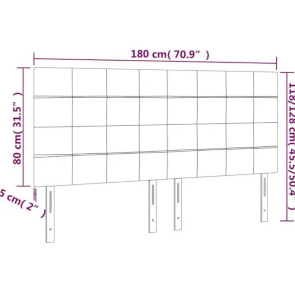 Hovedgærde - Eksklusivt Hus - Creme - Indbygget farvet LED - Højdejusterbar 180x5x118/128 cm Grädde