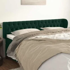Hovedgærde - Eksklusivt hus - Med ører - Mørkegrøn velour - Højdejusterbar Mörkgrön