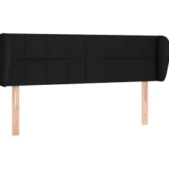 Hovedgærde - Maison Exclusive - med ører - Sort - Højdejusterbar 147x23x78/88 cm Svart