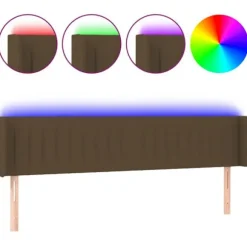 Hovedgærde - Maison Exclusive - Mørkebrun - Indbygget LED - 183 x 16 x 78/88 cm mörkbrun