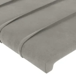 Hovedgærde - Maison Exclusive - 180x5x118/128 cm - Blødt velour - Træben Ljusgrått