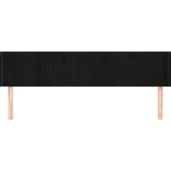 Hovedgærde - Maison Exclusive - Sort velour - 203 x 16 x 78/88 cm - Højdejusterbar Svart
