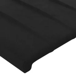 Hovedgærde - Maison Exclusive - Sort velour - 203 x 16 x 78/88 cm - Højdejusterbar Svart