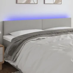 Hovedgærde - Maison Exclusive - Lys grå 160 x 5 x 78/88 cm - Indbygget LED - Højdejusterbar ljusgrått