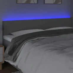Hovedgærde - Maison Exclusive - Lys grå 160 x 5 x 78/88 cm - Indbygget LED - Højdejusterbar ljusgrått