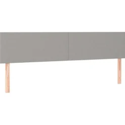 Hovedgærde - Maison Exclusive - Lys grå 160 x 5 x 78/88 cm - Indbygget LED - Højdejusterbar ljusgrått