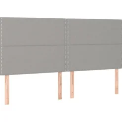 Hovedgærde - Maison Exclusive - 200 x 5 x 118/128 cm - Lys grå - Højdejusterbar Ljusgrått