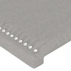 Hovedgærde - Maison Exclusive - 200 x 5 x 118/128 cm - Lys grå - Højdejusterbar Ljusgrått