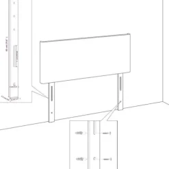 Hovedgærde - Maison Exclusive - 200 x 5 x 118/128 cm - Lys grå - Højdejusterbar Ljusgrått
