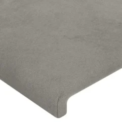 Hovedgærde - Maison Exclusive - Lys grå velour - 163x16x118/128 cm - Ører, justerbare træben ljusgrått