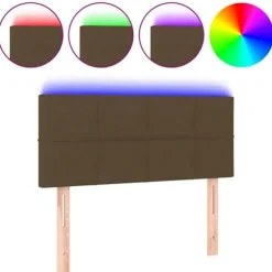 Hovedgærde - Maison Exclusive - Mørkebrun - Indbygget LED - 90 x 5 x 78/88 cm Mörkbrun