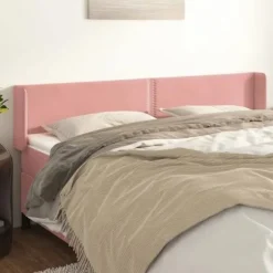 Hovedgærde - Med ører - Rosa velour - Robuste træben - Højdejusterbar Ros