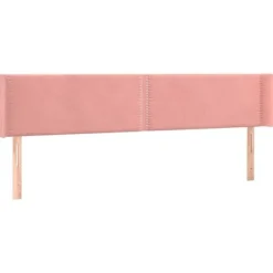 Hovedgærde - Med ører - Rosa velour - Robuste træben - Højdejusterbar Ros