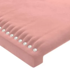 Hovedgærde - Med ører - Rosa velour - Højde justerbar 78/88 cm - 103x23 cm Ros
