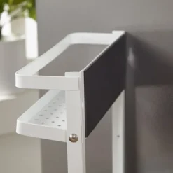 Husholdnings multifunktionel foldbar magnet Køleskabsstativ Hængende opbevaringsstativ (hvid)